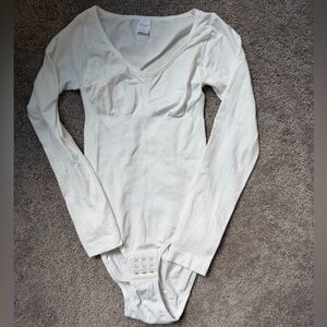 White Long Sleeve Bodysuit
